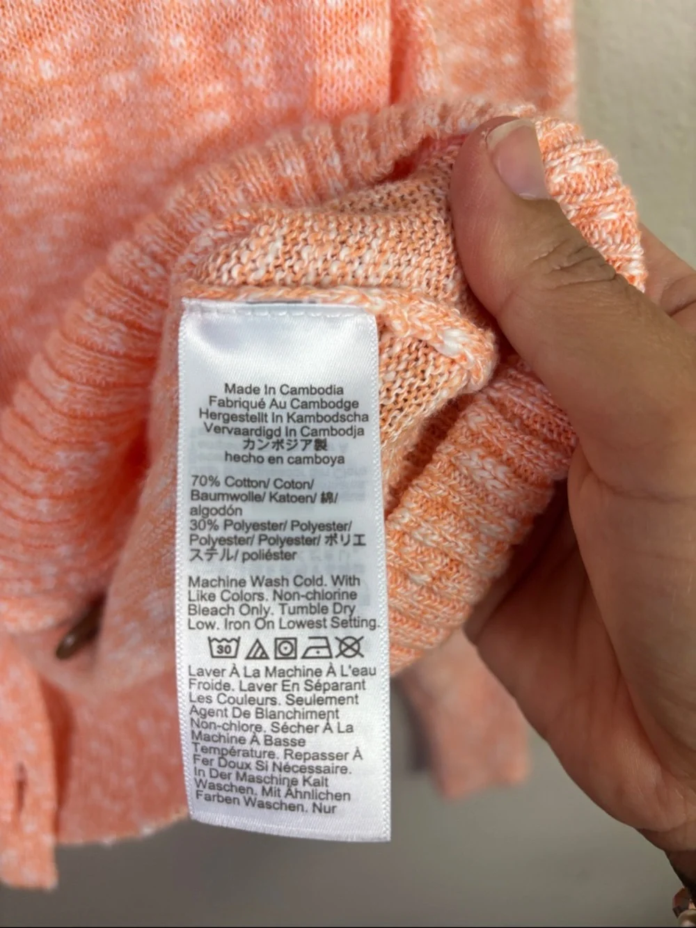 J. Crew Cotton Blend Orange Button Down Cardigan Sweater w/ pockets size XS